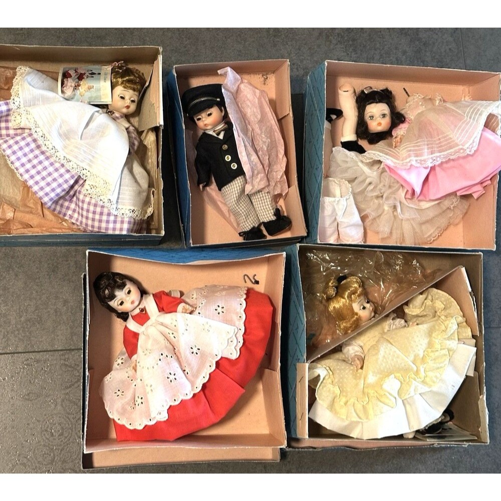 7 Little Women dolls Meg Jo Beth Amy Laurie +extra Jo & Marme original boxes